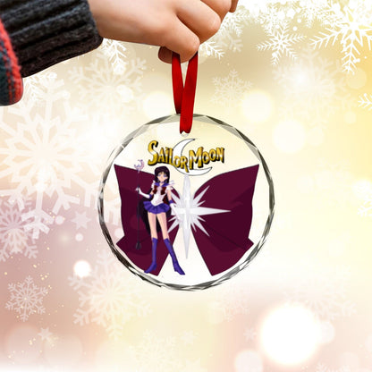 Sailor Moon Round Crystal Ornament - Sailor Saturn