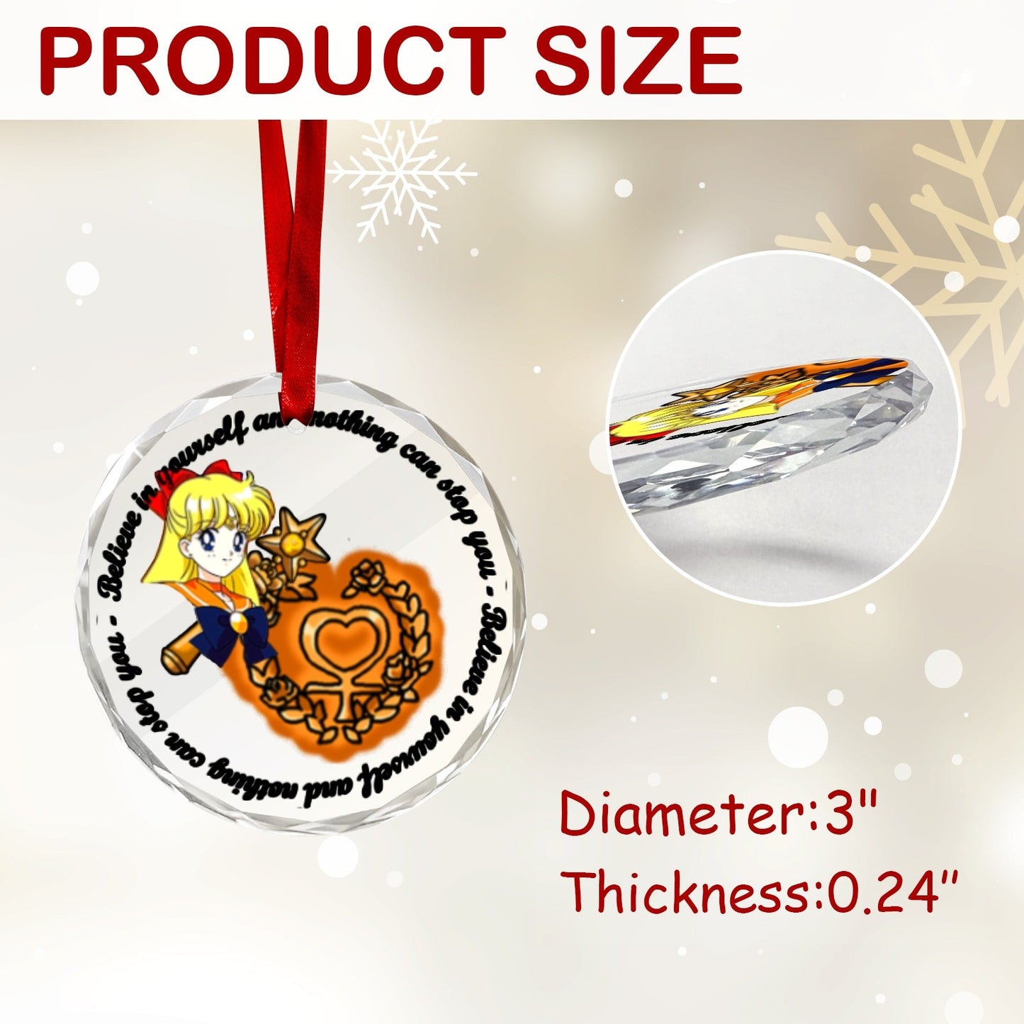 Sailor Moon Round Crystal Ornament - Sailor Venus