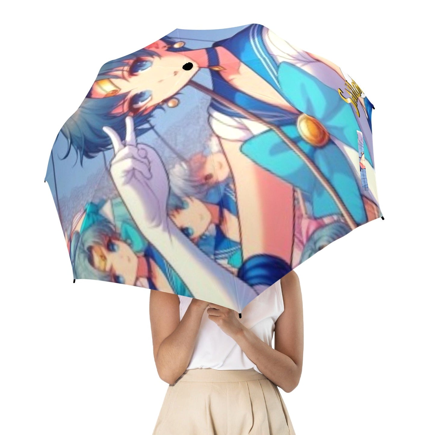 Sailor Mercury Semi-Automatic Foldable Umbrella