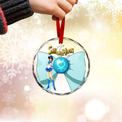 Sailor Moon Round Crystal Ornament - Sailor Mercury