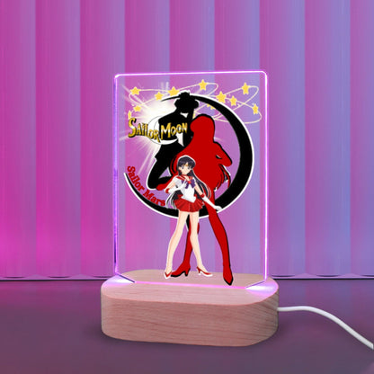 Sailor Mars 7 Color Acrylic Nightlight 5" x 7.5"