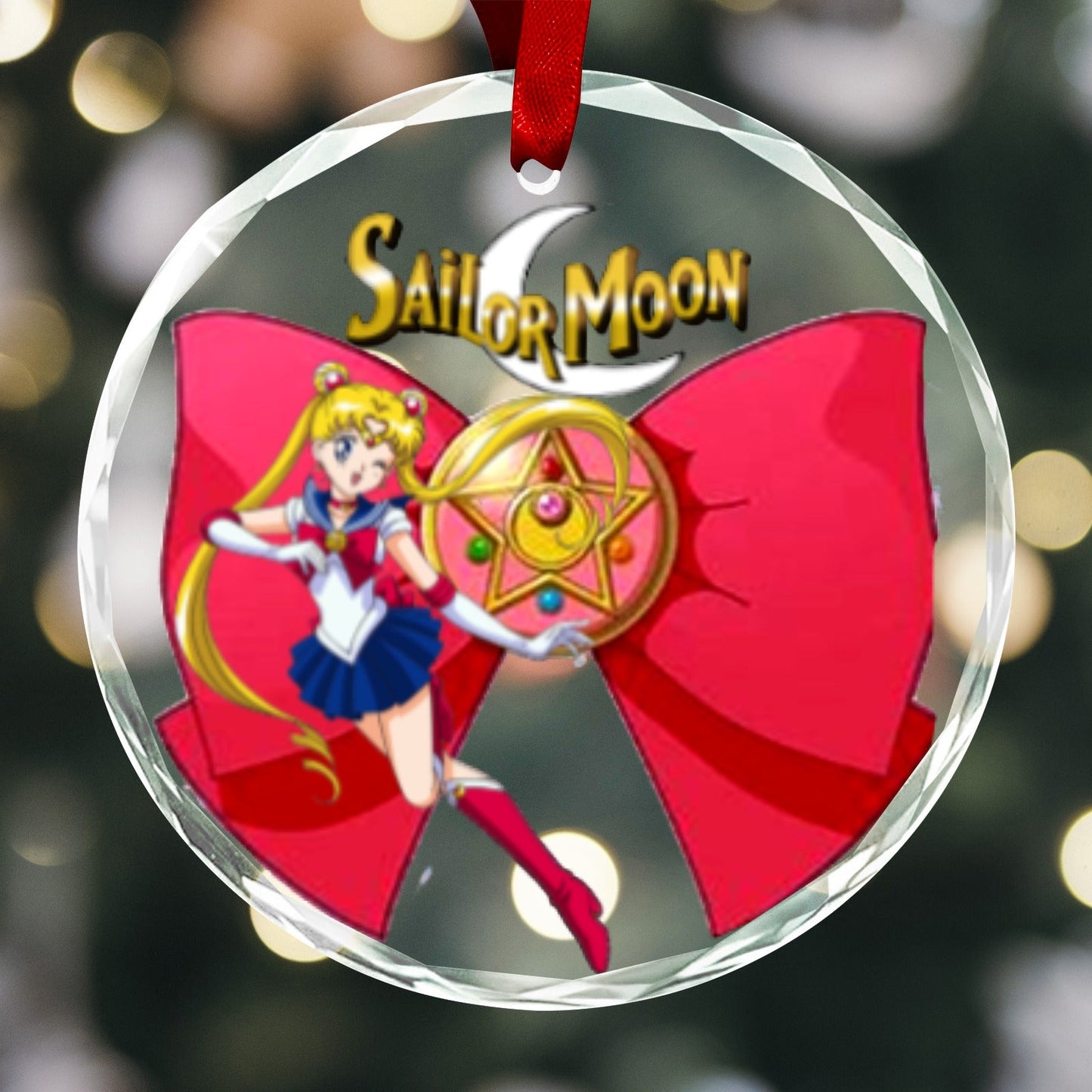 Sailor Moon Round Crystal Ornament - Sailor Moon