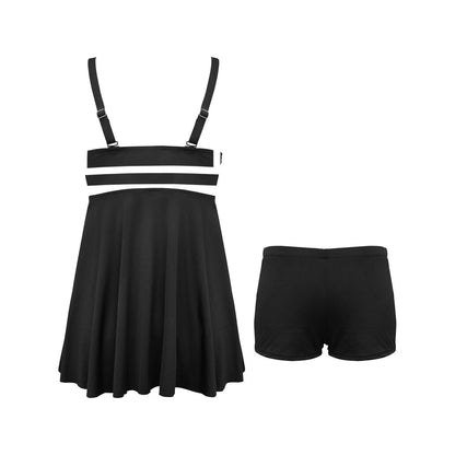 Sailor Pluto Pleated Swim Dress and Swim Shorts