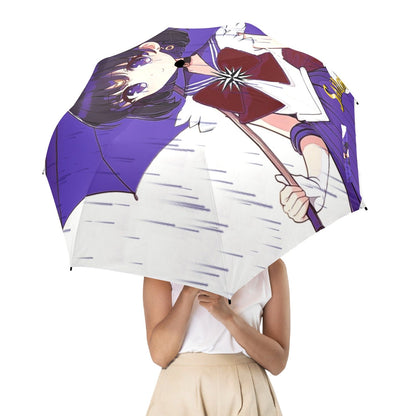 Sailor Saturn Semi-Automatic Foldable Umbrella