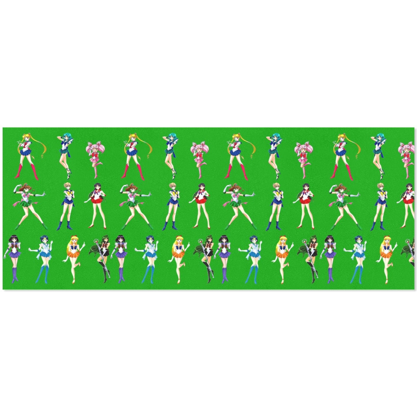 Sailor Moon Wrapping Paper 58"x 23" (2 Rolls) Soidiers Green