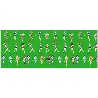 Sailor Moon Wrapping Paper 58"x 23" (2 Rolls) Soidiers Green