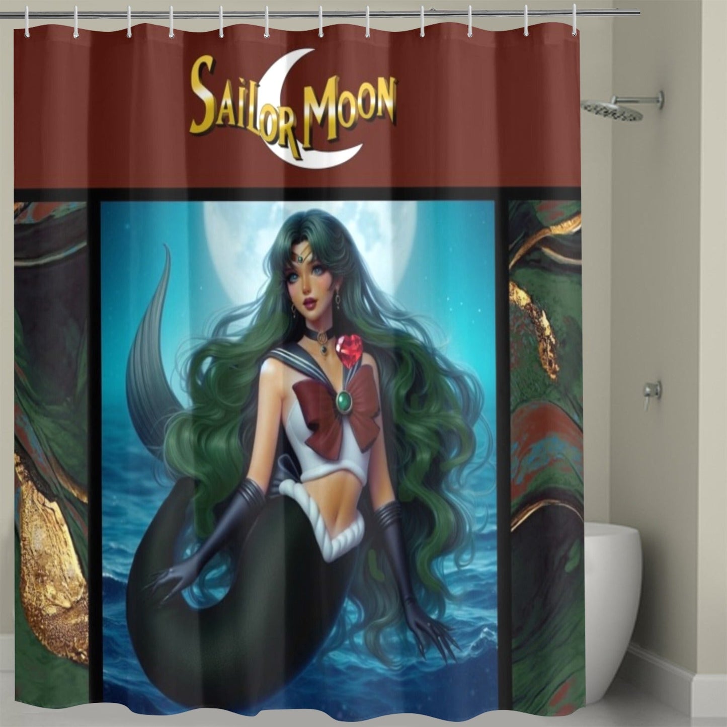 Sailor Pluto Shower Curtain Shower Curtain 72" x 72"