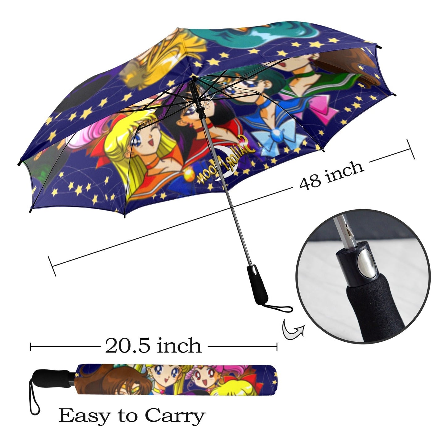 Sailor Moon Semi-Automatic Foldable Umbrella