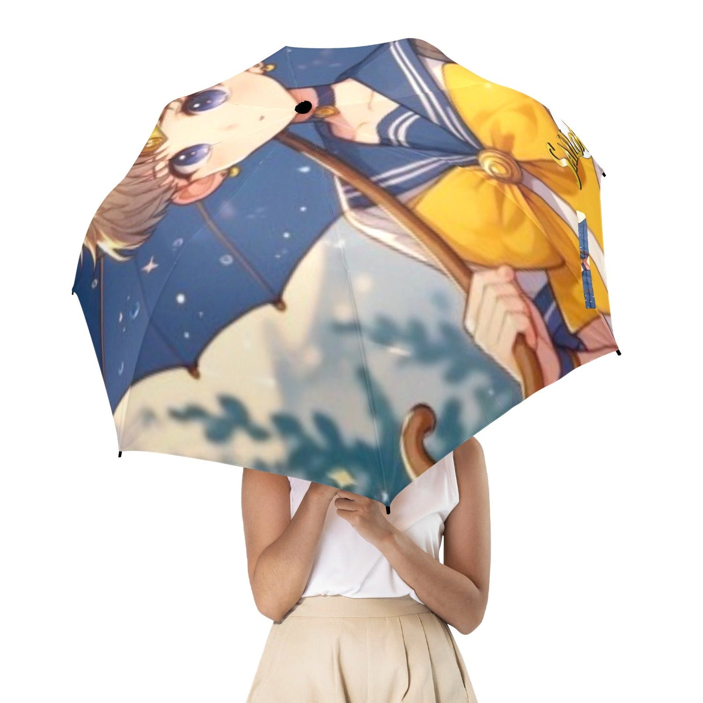 Sailor Uranus Semi-Automatic Foldable Umbrella