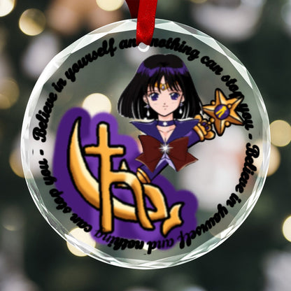 Sailor Moon Round Crystal Ornament -Sailor Saturn