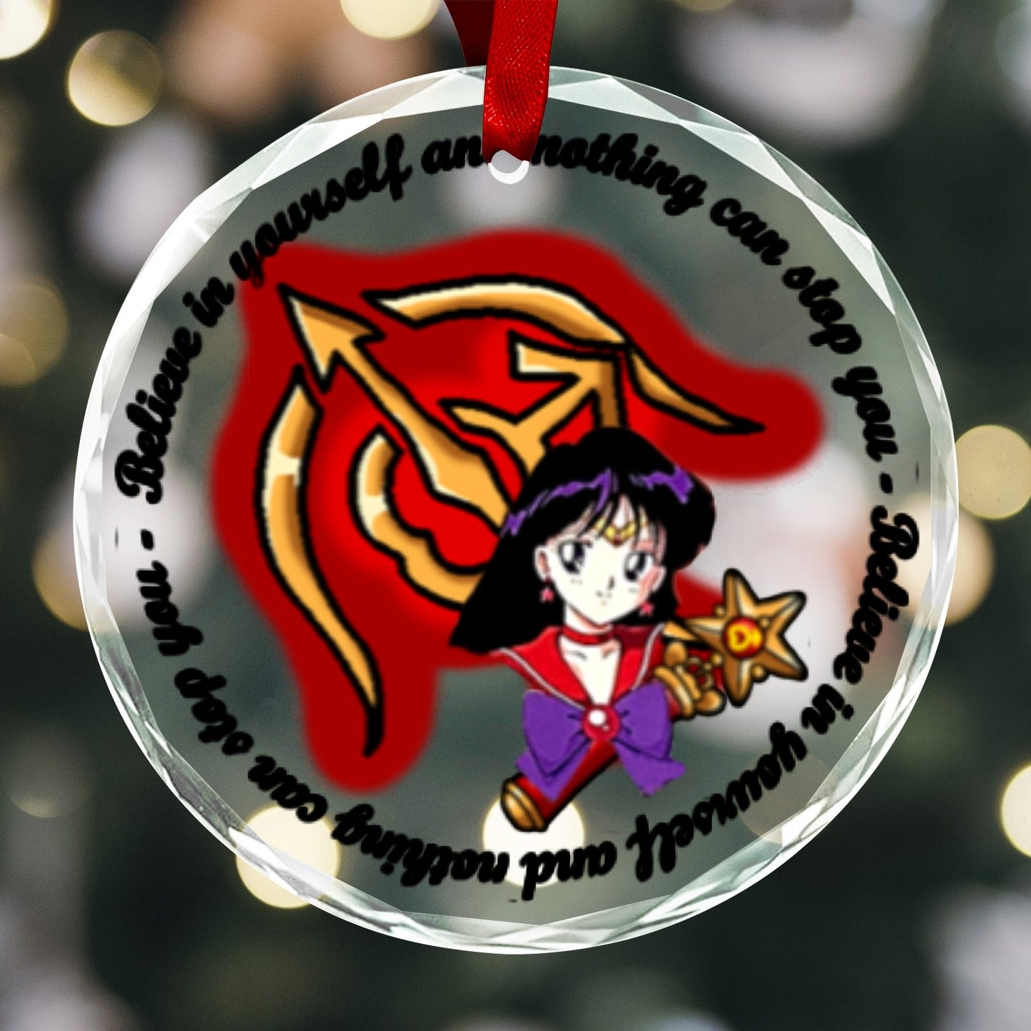 Sailor Moon Round Crystal Ornament - Sailor Mars