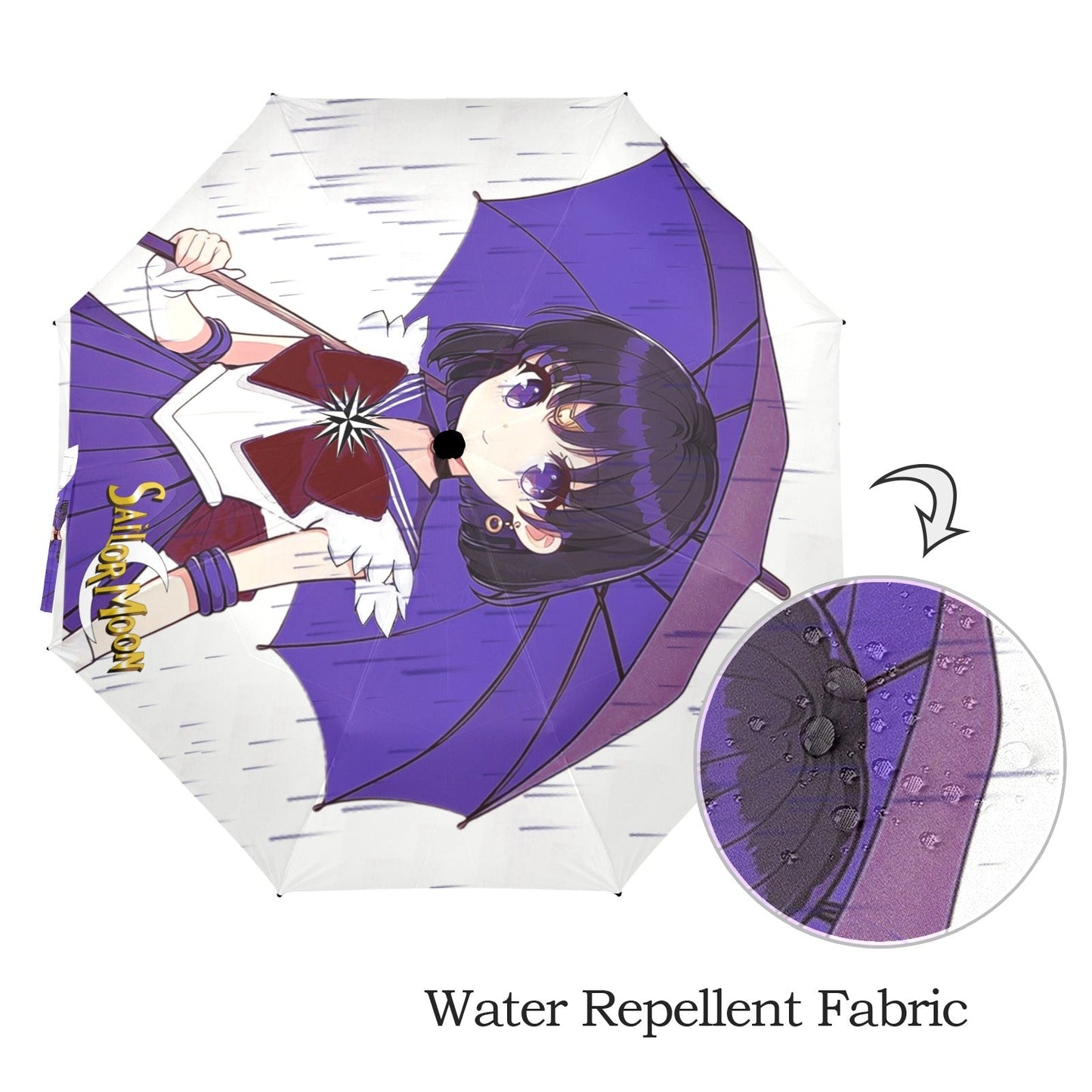 Sailor Saturn Semi-Automatic Foldable Umbrella