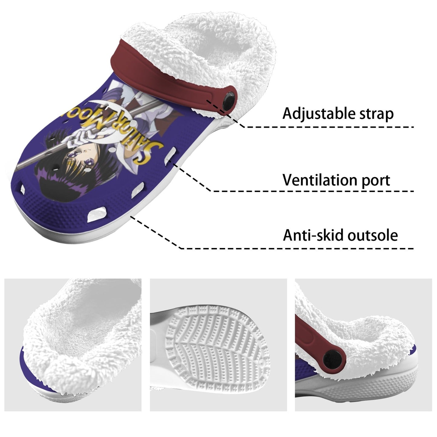 Sailor Saturn Fleece Lined Foam Clogs