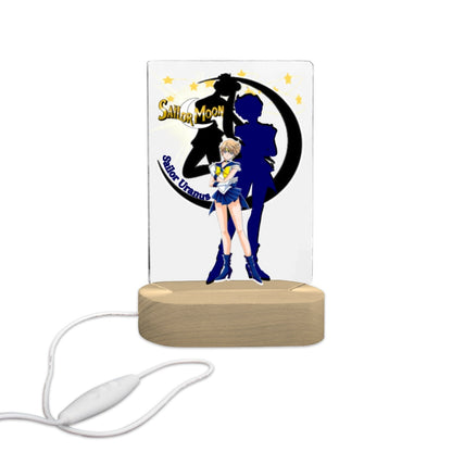 Sailor Uranus Nightlight Acrylic Photo Print with Colorful Light Base 5"x7.5"