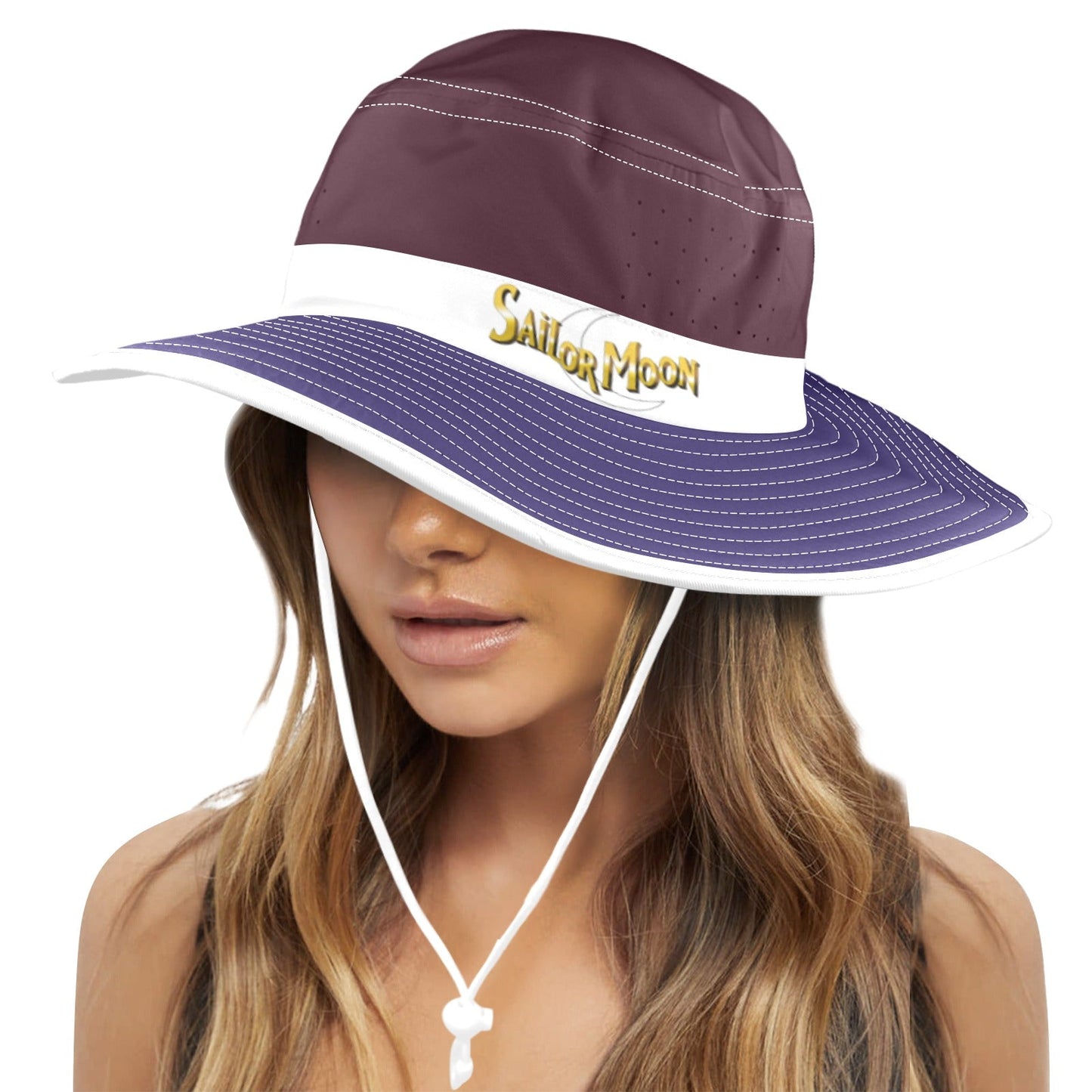 Sailor Saturn Wide Brim Bucket Hat