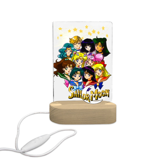 Sailor Moon All Character 7 Color Acrylic Nightlight 5" x 7.5"