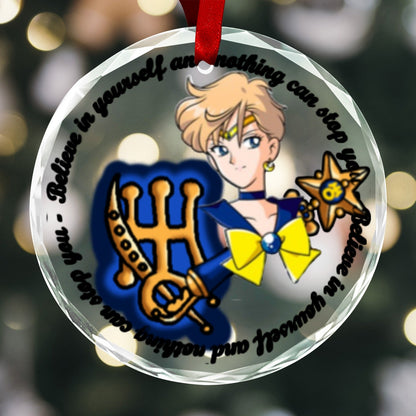 Sailor Moon Round Crystal Ornament -Sailor Uranus