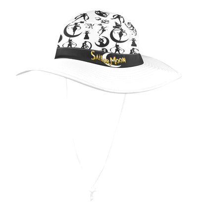 Sailor Moon Wide Brim Bucket Hat Blk/Wht