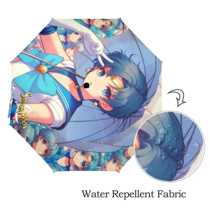 Sailor Mercury Semi-Automatic Foldable Umbrella