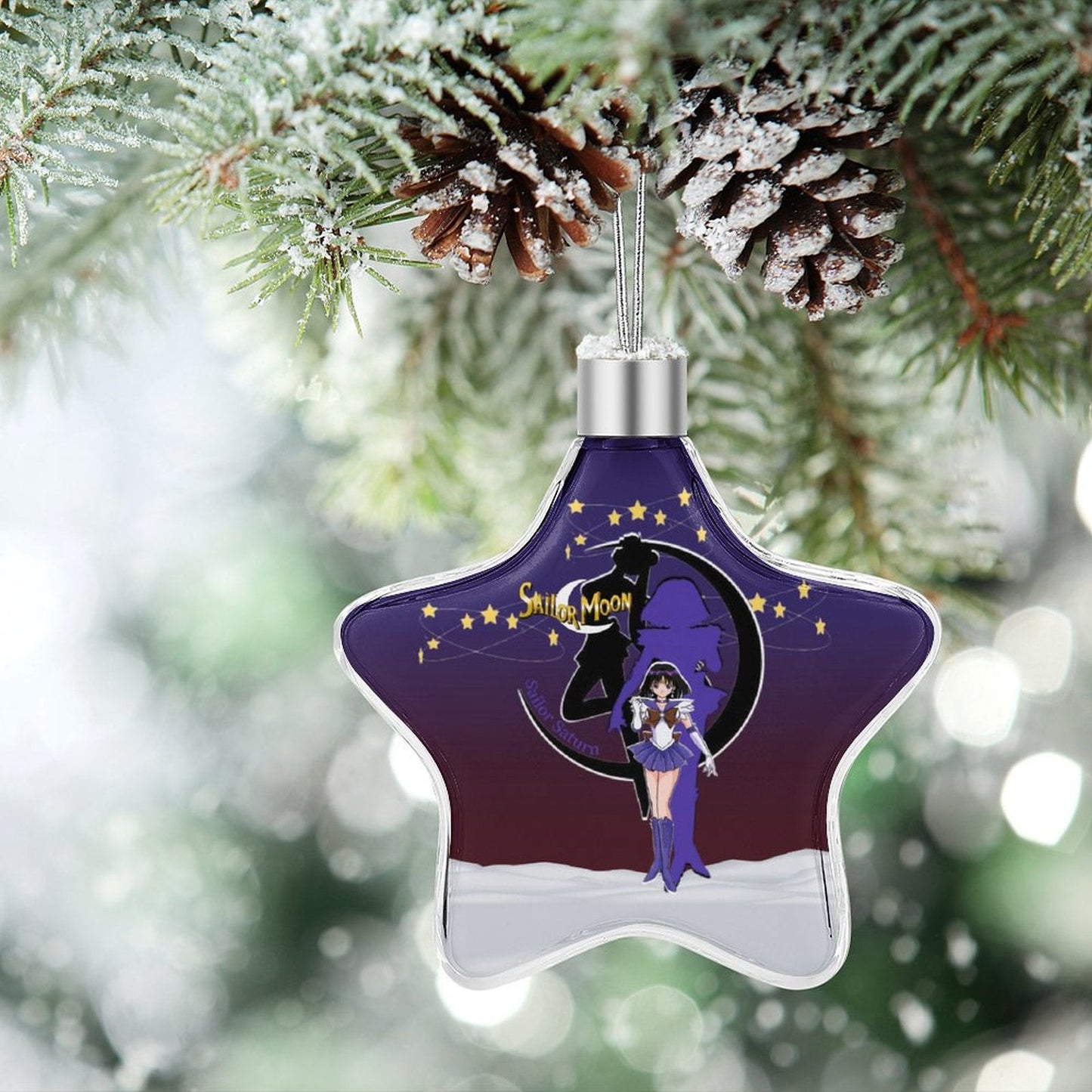 Sailor Moon Aluminum Christmas Hanging Star Pendant - Sailor Saturn