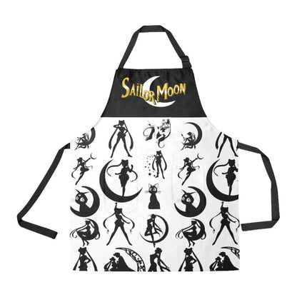 Sailor Moon Apron Blk/Wht