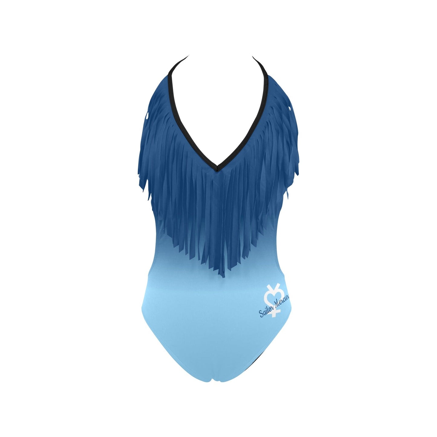 Sailor Mercury Inspired Fringe Swimsuit