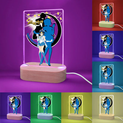 Sailor Mercury 7 Color Acrylic Nightlight 5" x 7.5"