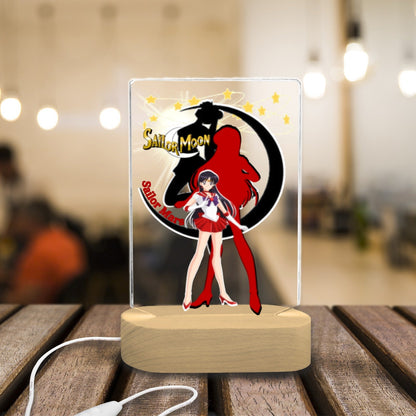 Sailor Mars 7 Color Acrylic Nightlight 5" x 7.5"