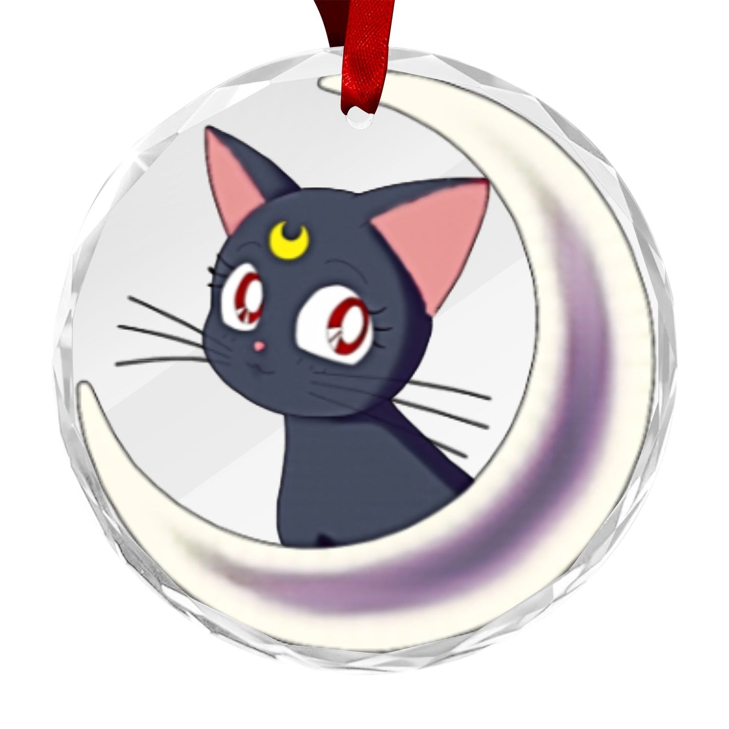 Sailor Moon Round Crystal Ornament - Luna