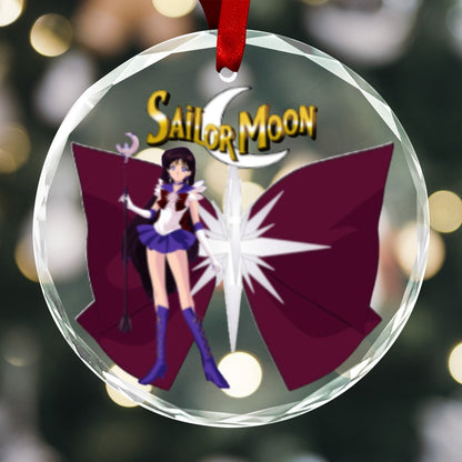 Sailor Moon Round Crystal Ornament - Sailor Saturn