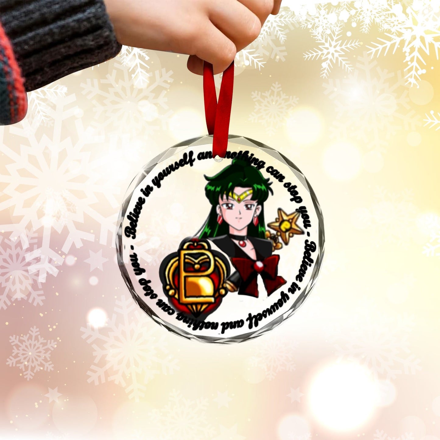 Sailor Moon Round Crystal Ornament - Sailor Pluto