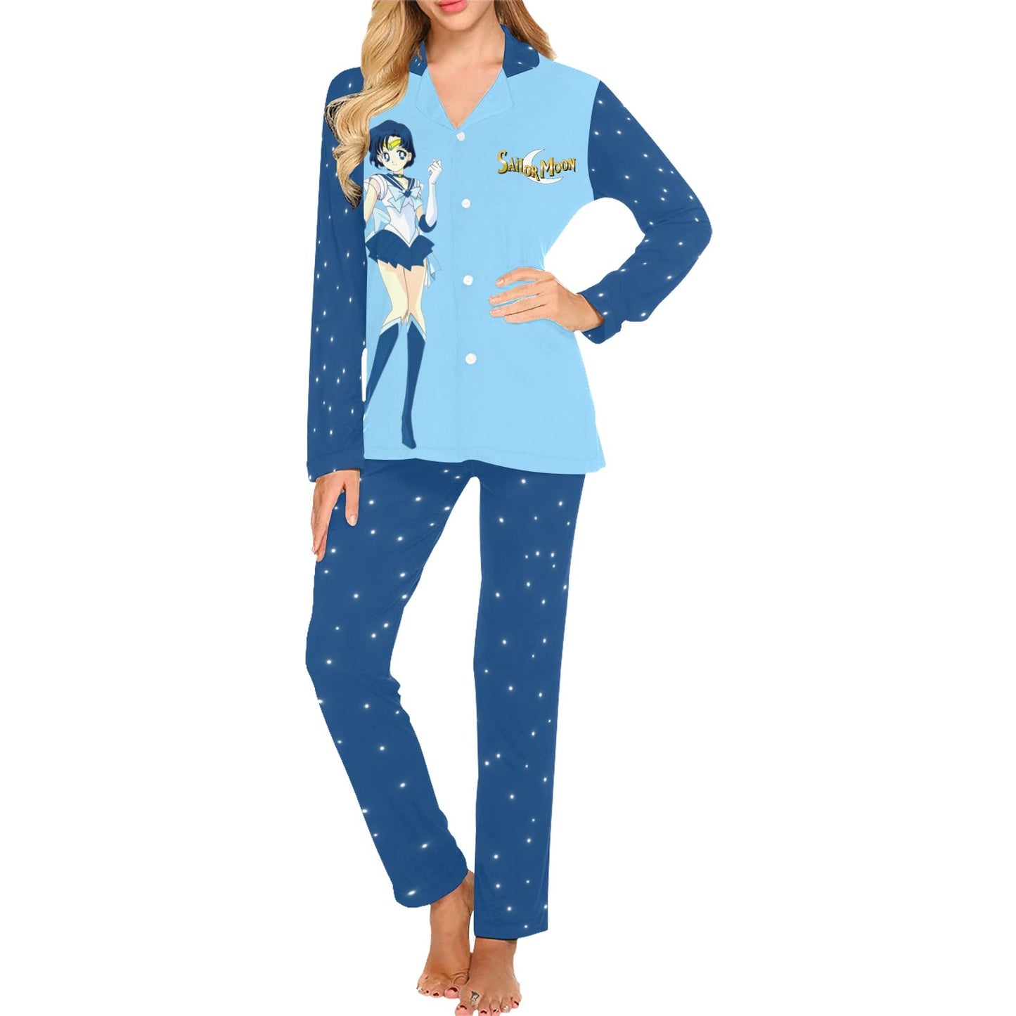 Sailor Mercury Women's Long Pajama Set