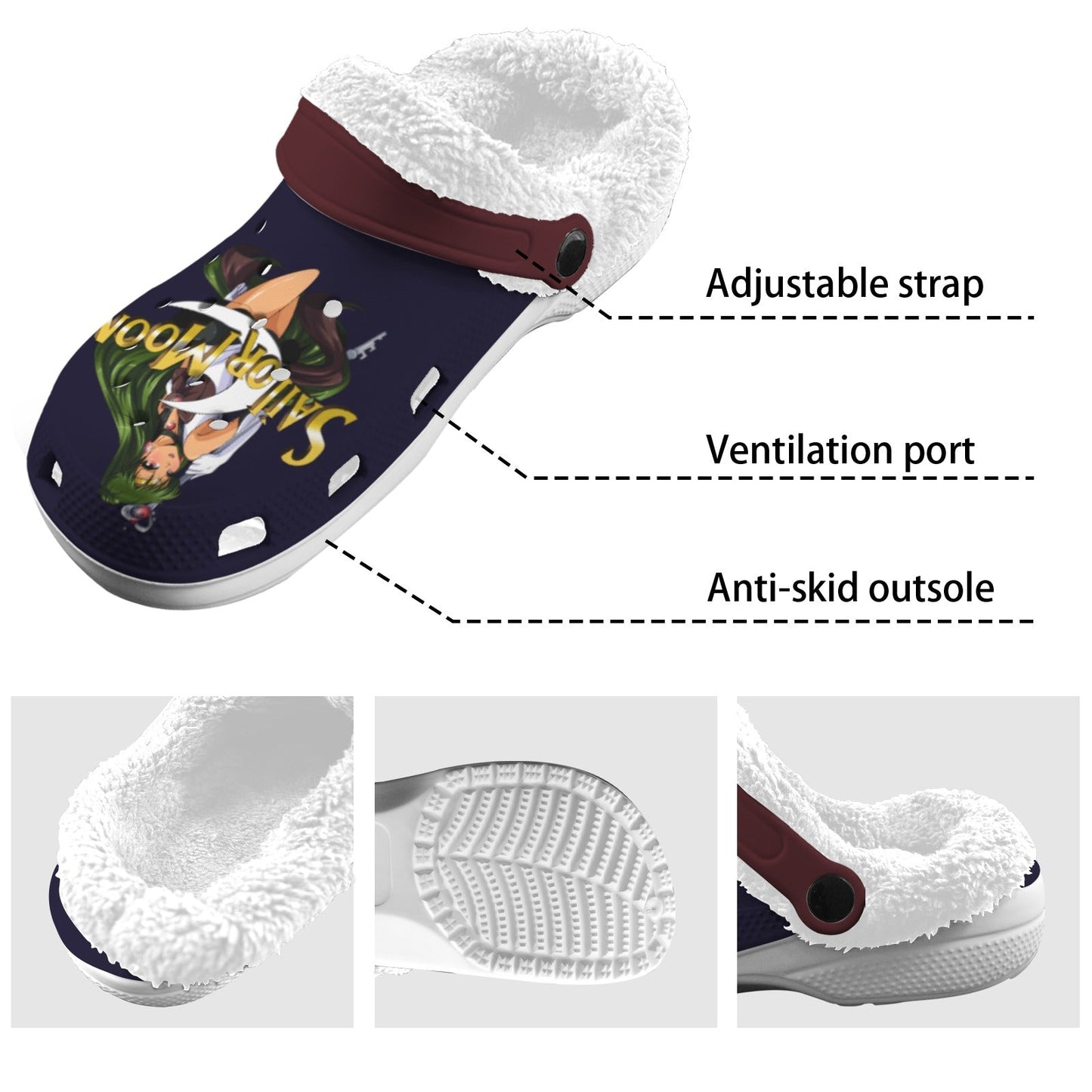 Sailor Pluto Fleece Lined Foam Clogs