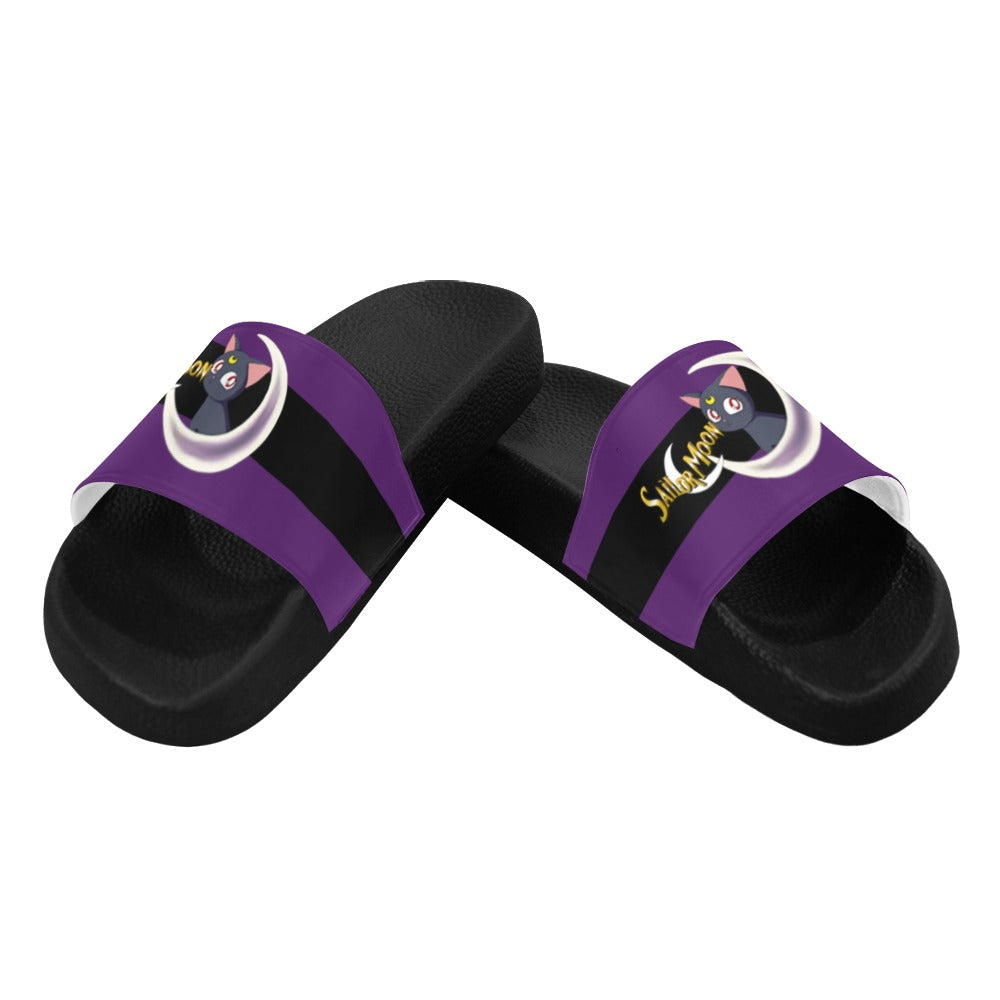 Sailor Moon Luna Slide Sandals Blk