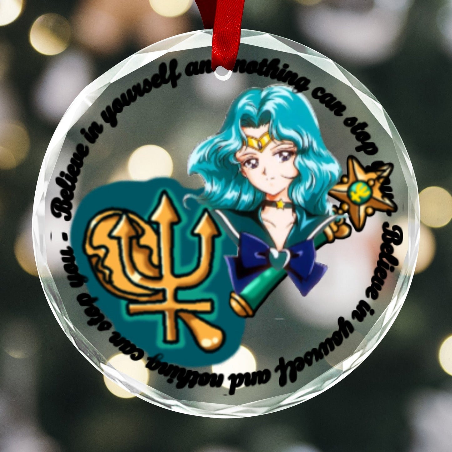 Sailor Moon Round Crystal Ornament - Sailor Neptune