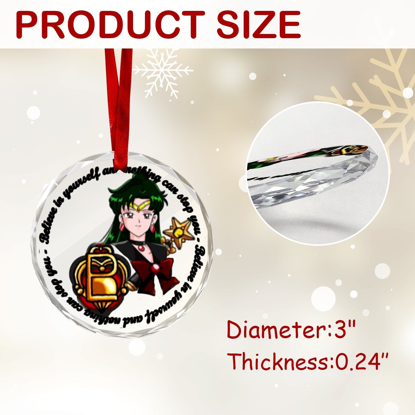 Sailor Moon Round Crystal Ornament - Sailor Pluto