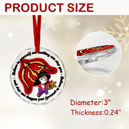 Sailor Moon Round Crystal Ornament - Sailor Mars