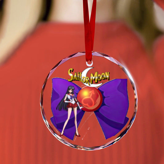 Sailor Moon Round Crystal Ornament - Sailor Mars