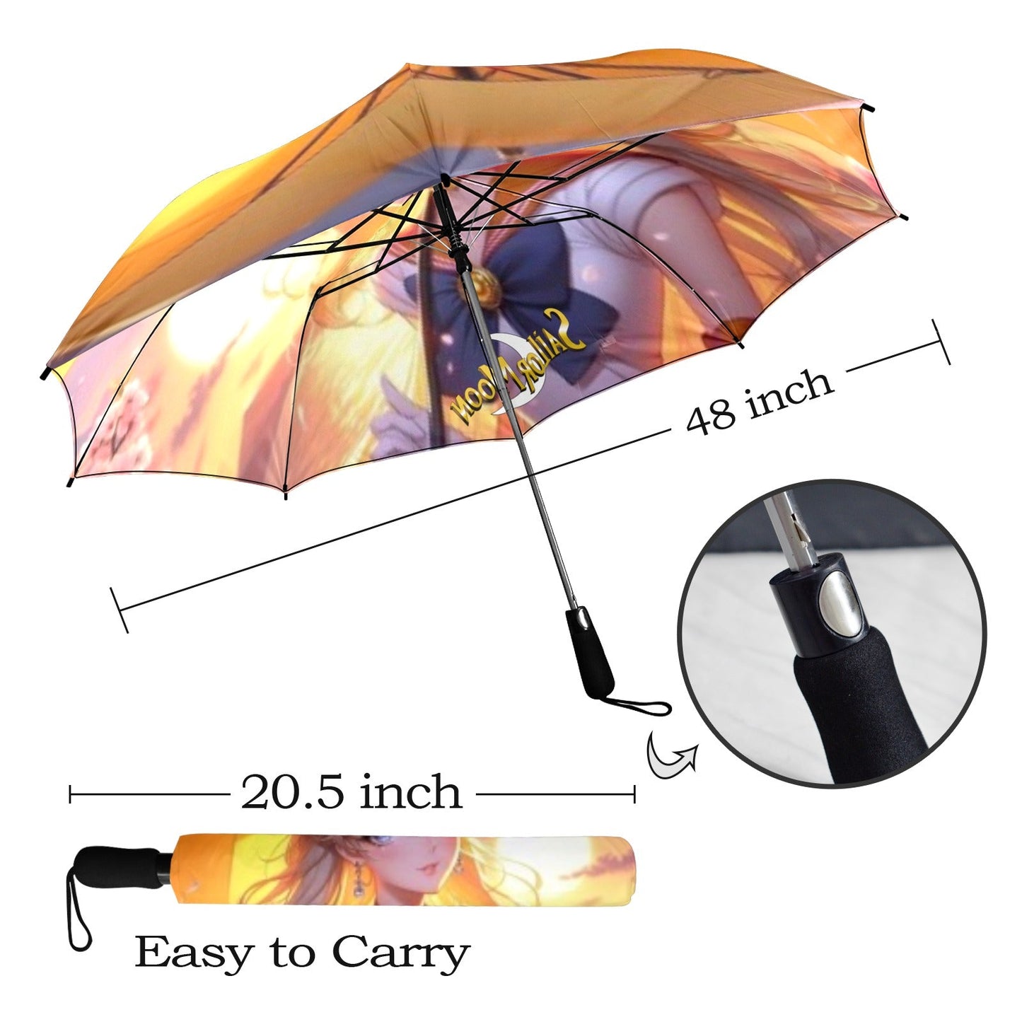 Sailor Venus Semi-Automatic Foldable Umbrella