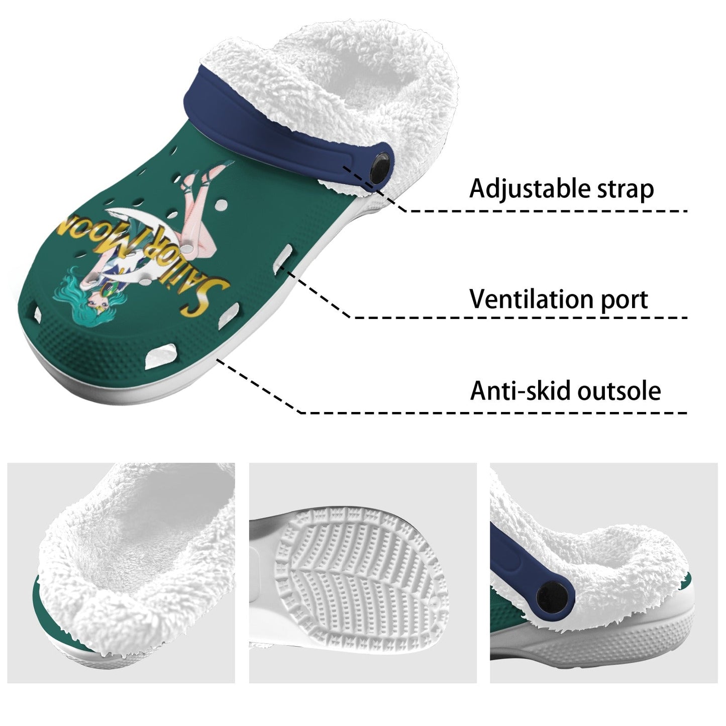 Sailor Neptune Fleece Lined Foam Clogs