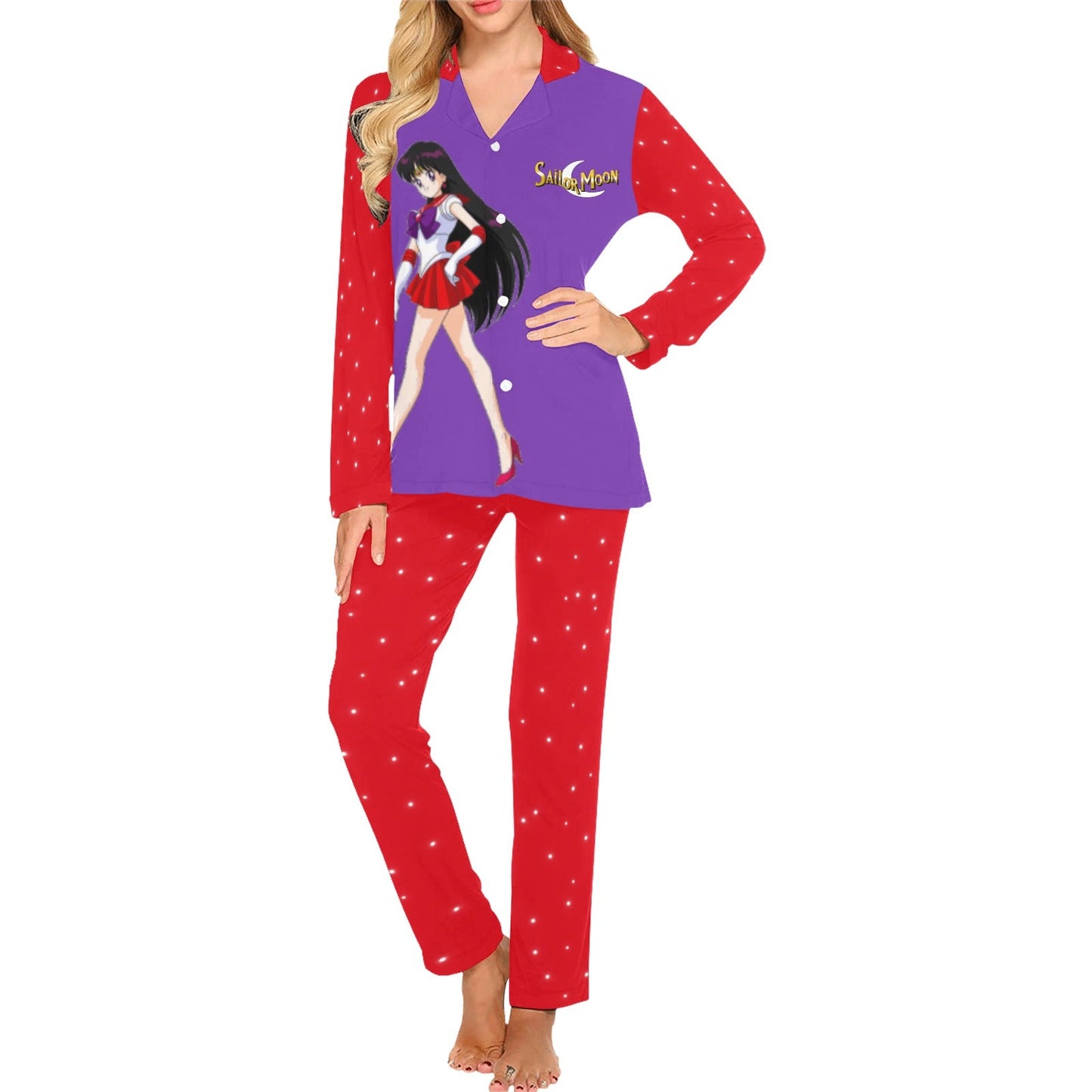 Sailor Mars Women's Long Pajama Set