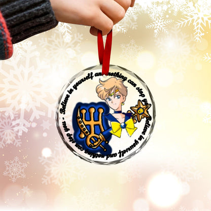 Sailor Moon Round Crystal Ornament -Sailor Uranus