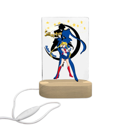 Sailor Moon 7 Color Acrylic Nightlight 5" x 7.5"