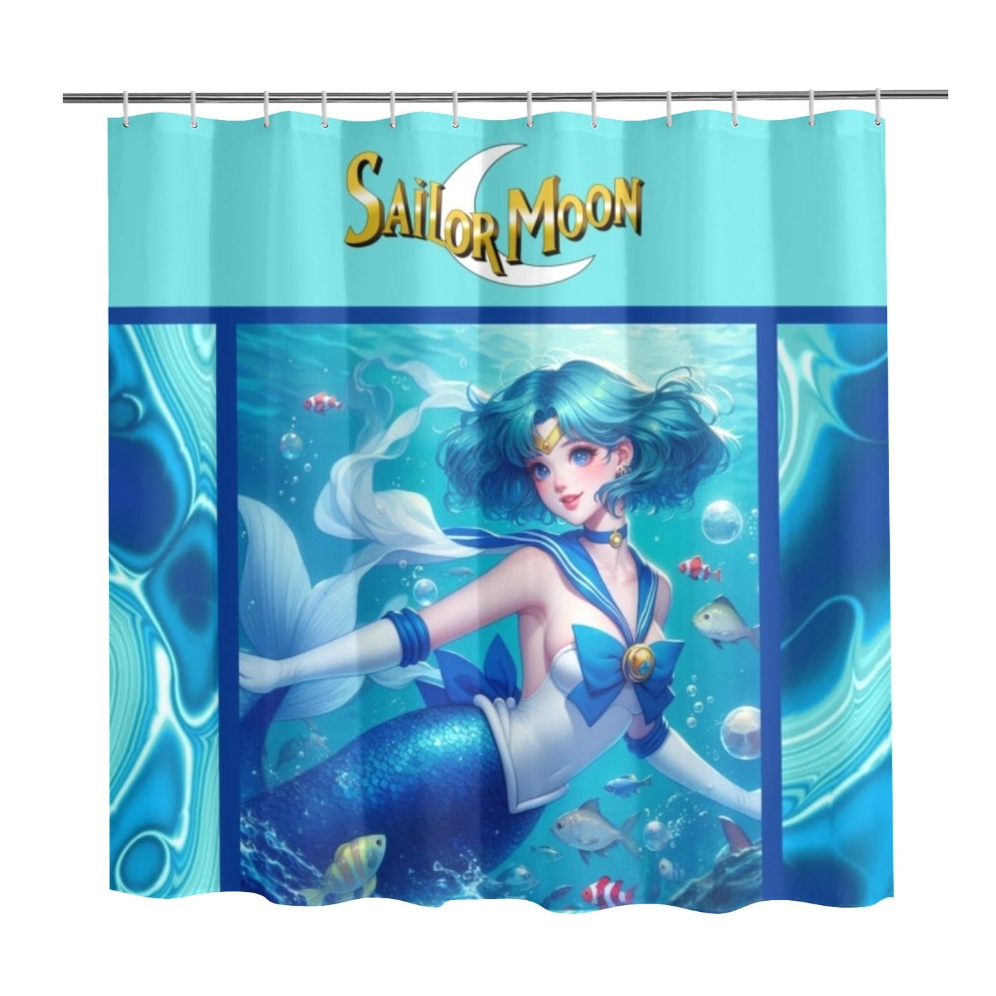 Sailor Mercury Shower Curtain Shower Curtain 72" x 72"