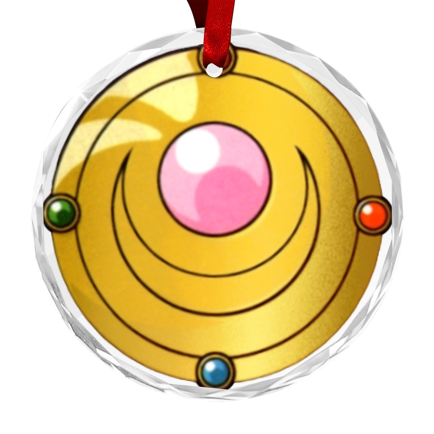 Sailor Moon Round Crystal Ornament - Brooch 2