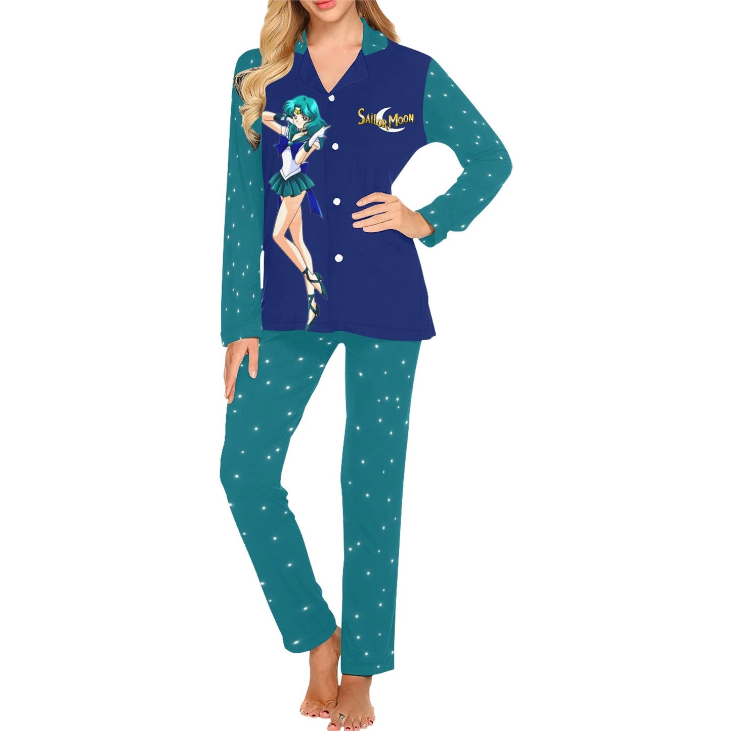 Sailor Neptune Women's Long Pajama Set