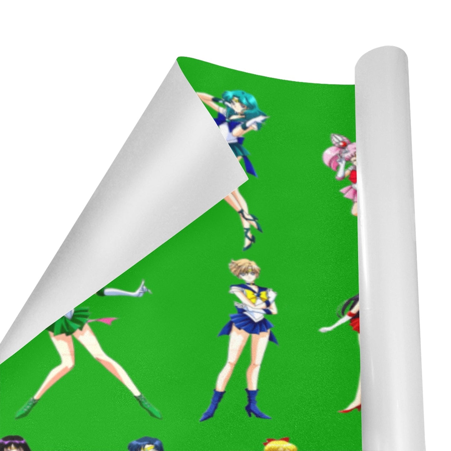 Sailor Moon Wrapping Paper 58"x 23" (2 Rolls) Soidiers Green