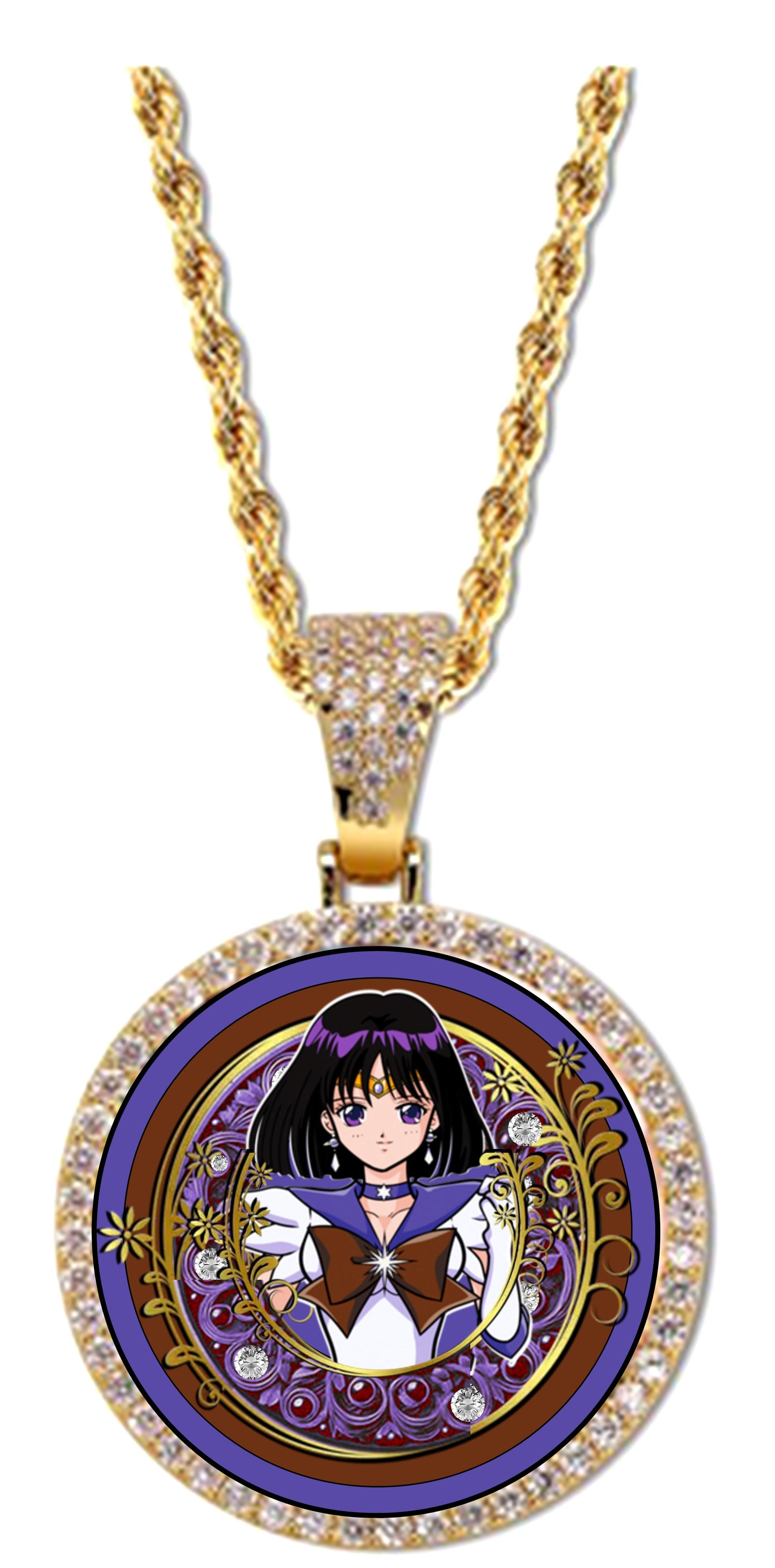 Saturn Cubic Zirconia Pendant