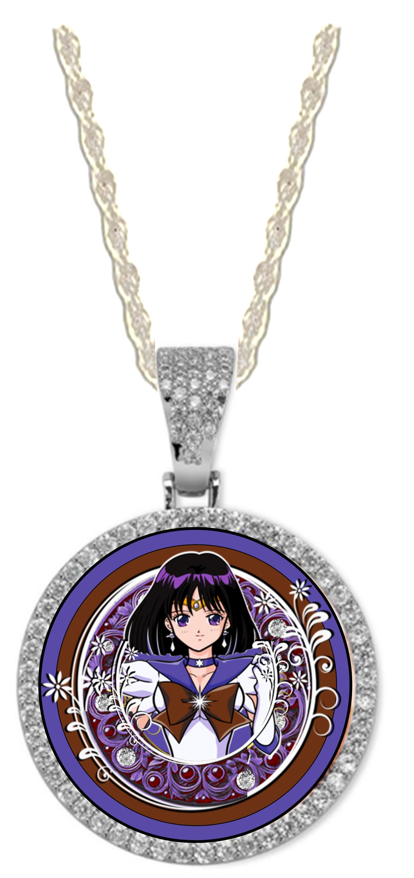 Saturn Cubic Zirconia Pendant