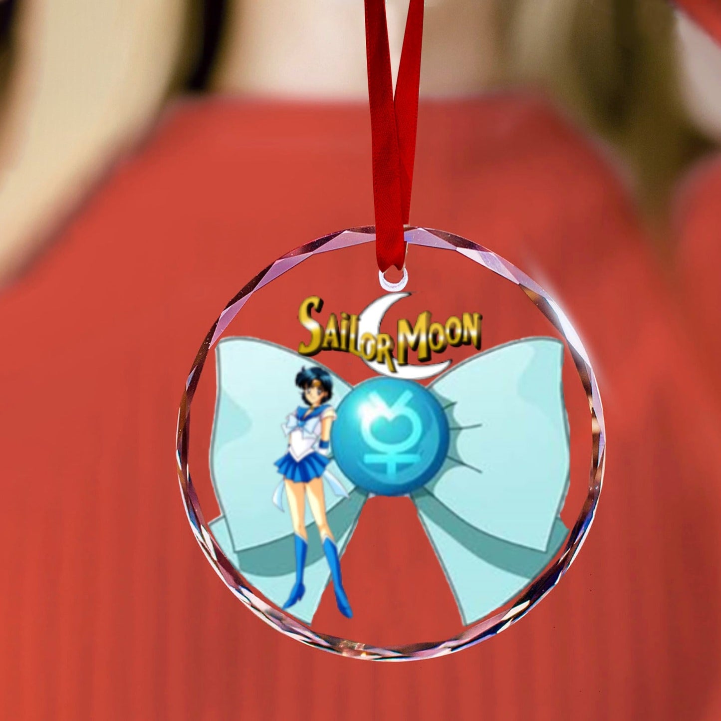 Sailor Moon Round Crystal Ornament - Sailor Mercury